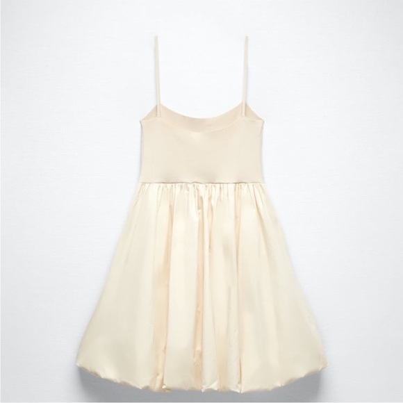 NWT Zara knit cream bubble dress - Picture 7 of 10